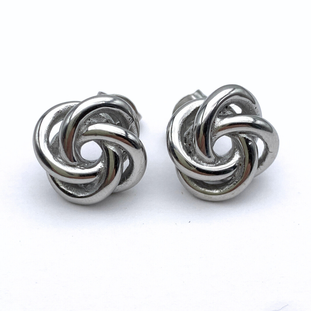 Orecchini Nodino in Acciaio Silver