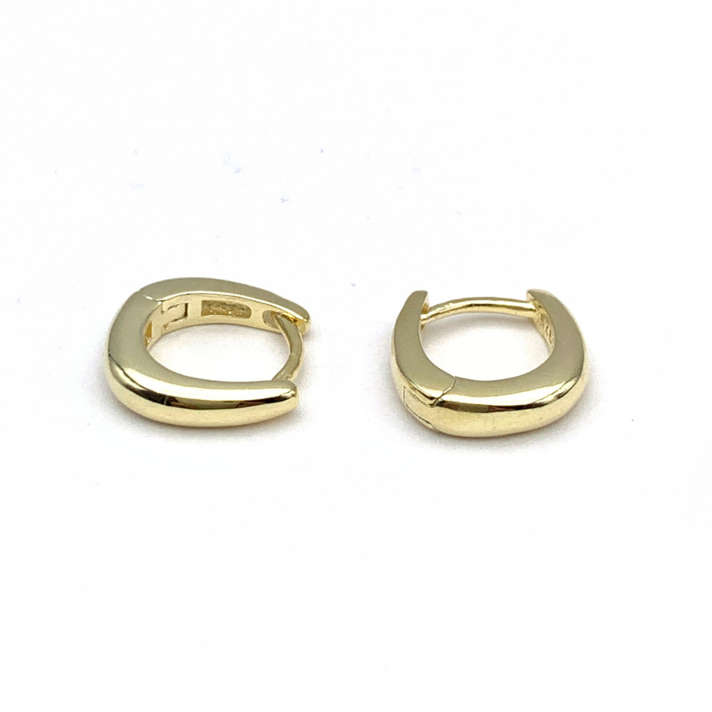 Mono Orecchino Ovale Mini in Argento Gold
