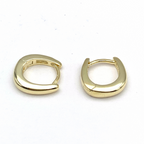 Mono Orecchino Ovale Mini in Argento Gold