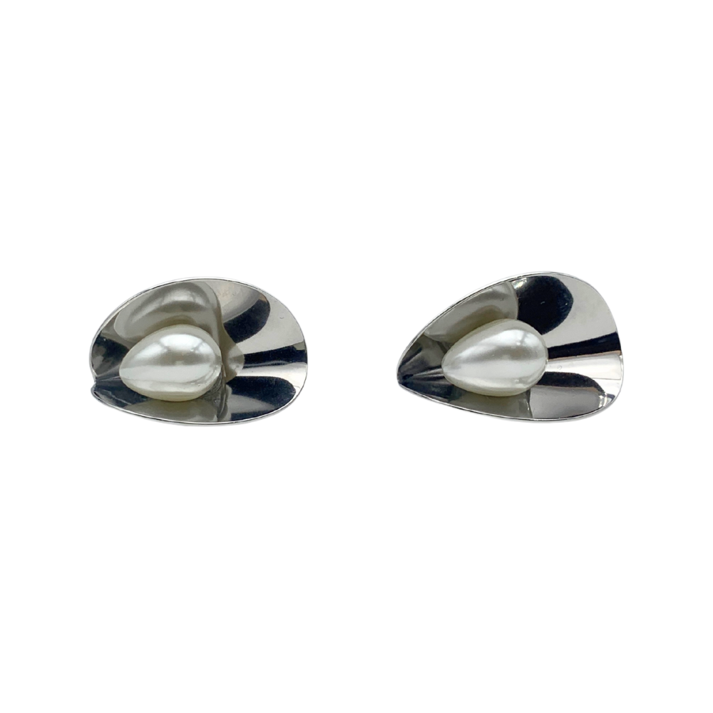 Orecchini Oyster in Acciaio Silver