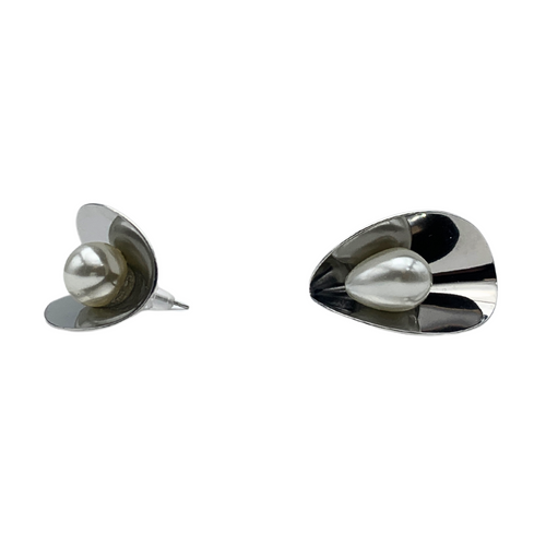 Orecchini Oyster in Acciaio Silver