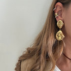 Orecchini Sassolini Dorati in Acciaio Gold