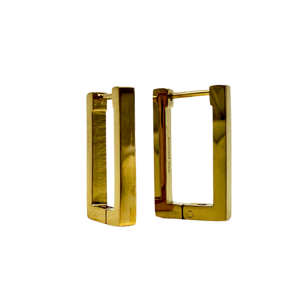 Orecchini Golden Edge Rettangolari