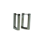 Orecchini Silver Edge Rettangolari