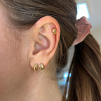 Mono Orecchino Stone in Acciaio Gold