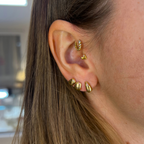 Mono Orecchino Stone in Acciaio Gold
