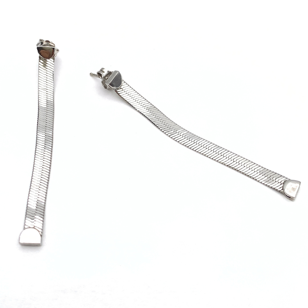 Orecchini Snake Minimal in Argento Silver