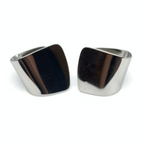 Orecchini a Specchio in Acciaio Silver