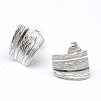 Orecchini Squadrati Minimal in Argento Silver