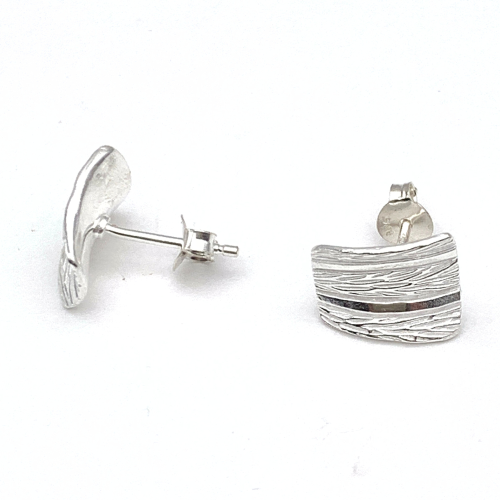 Orecchini Squadrati Minimal in Argento Silver
