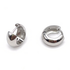 Orecchini Tondi Bombati Mini in Argento Silver