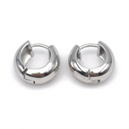 Orecchini Tondi Bombati Mini in Argento Silver