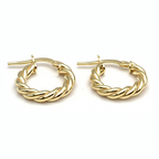 Orecchini Torchon Minimal in Argento Gold