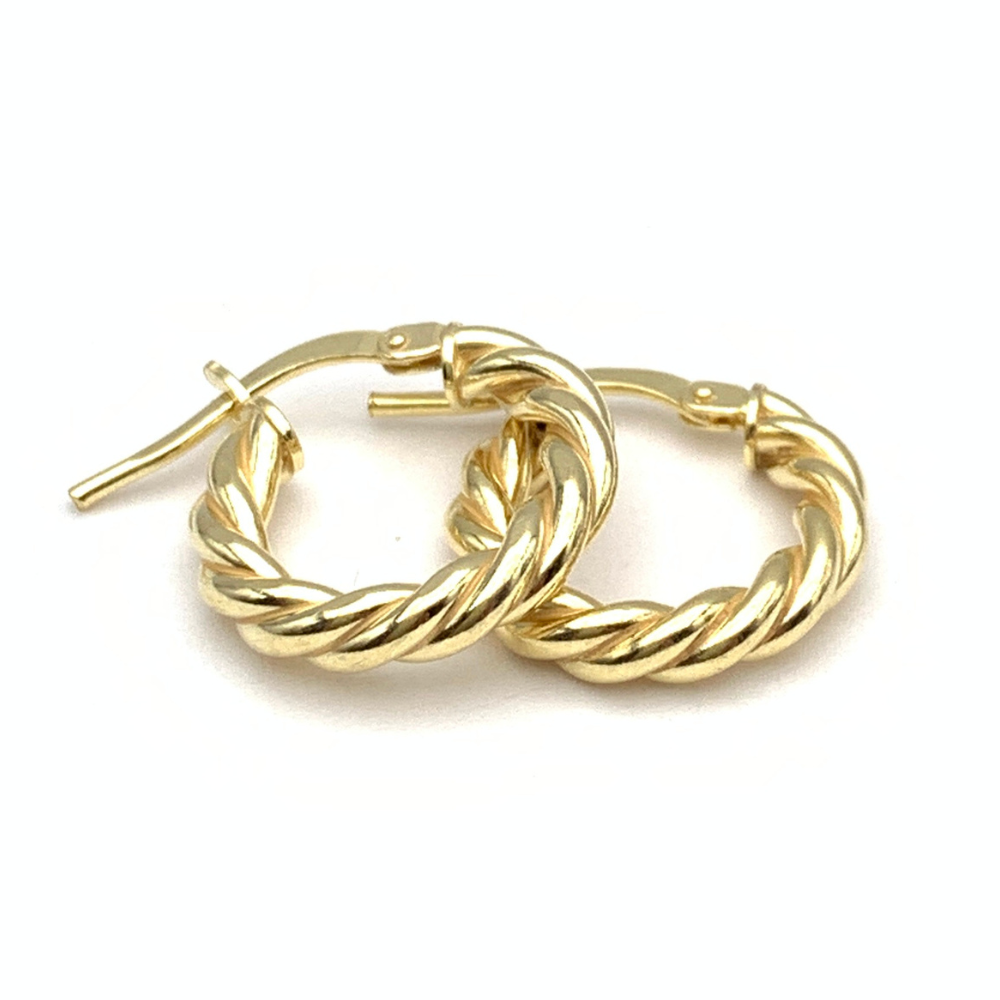 Orecchini Torchon Minimal in Argento Gold