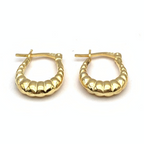 Orecchini Torchon Ovali Minimal in Argento Gold