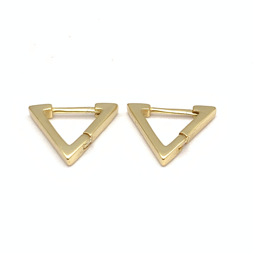 Mono Orecchino Triangle Mini in Argento Gold