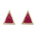 Orecchini Glimmering Fucsia in Argento Gold
