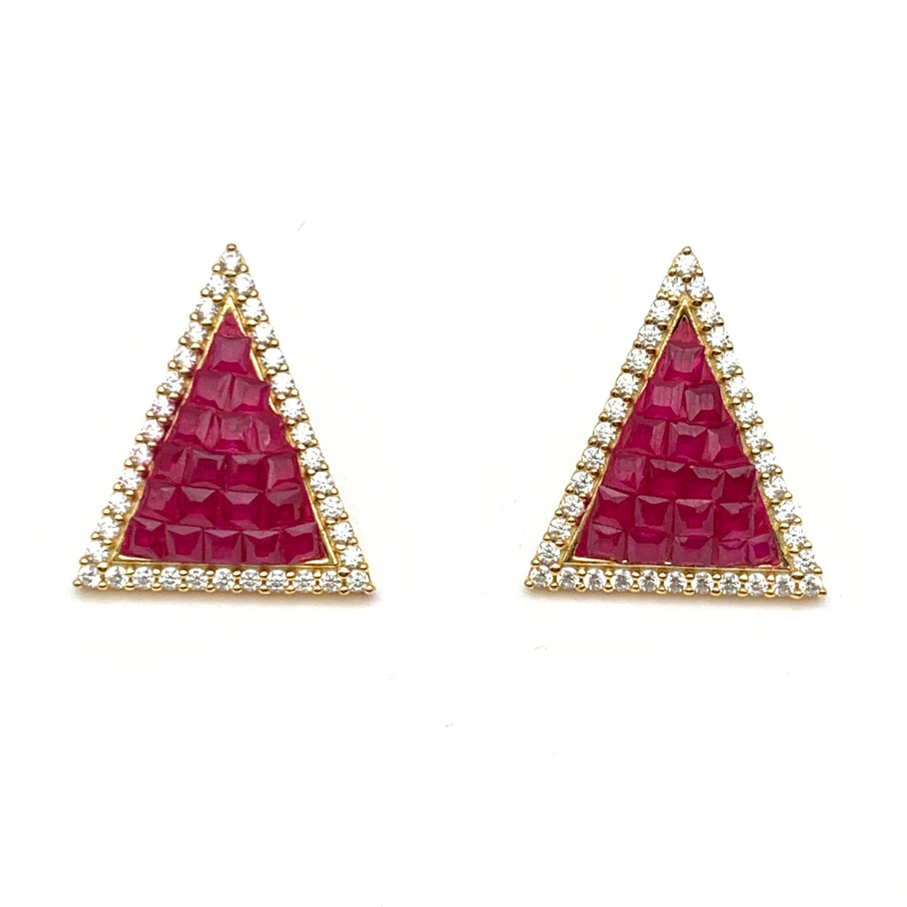 Orecchini Glimmering Fucsia in Argento Gold