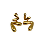 Orecchini V in Acciaio Gold