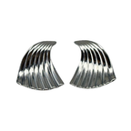 Orecchini Ventaglio Argentato in Acciaio Silver