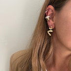 Orecchini V in Acciaio Gold