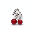 Mono Orecchino Ciliegie a Lobo in Argento Silver