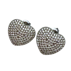 Orecchini Love con Strass in Acciaio Silver