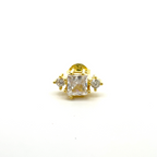 orecchino gold zirconi bianchi