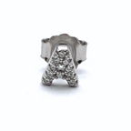 anello in acciaio inox gold con foglie di diverse dimensioni di cui una madre perla