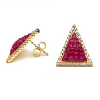 Orecchini Glimmering Fucsia in Argento Gold