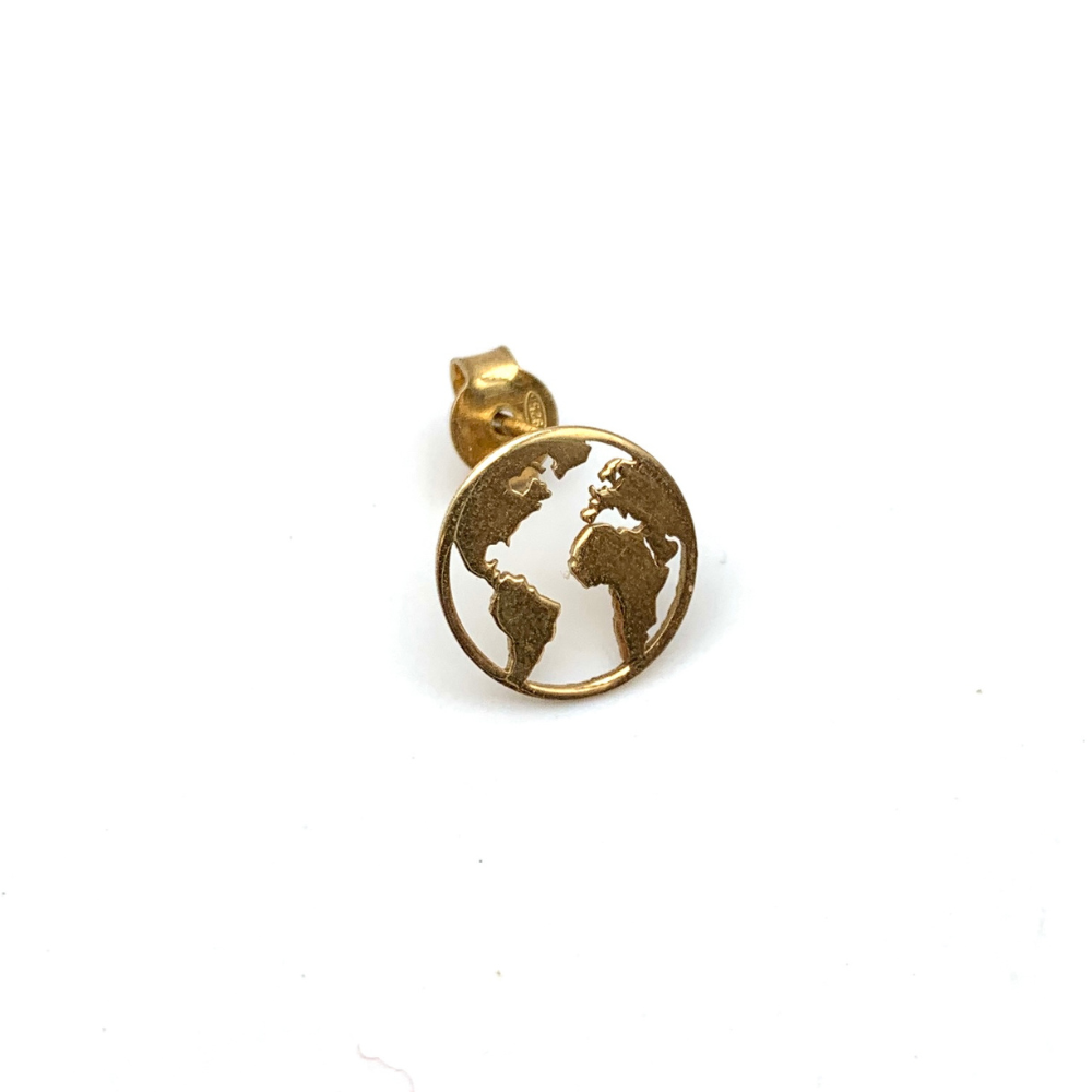 orecchino wanderlust in argento gold a lobo