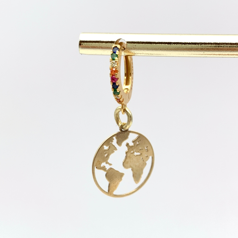 orecchino wanderlust Rainbow in argento gold