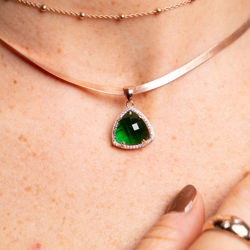 Collana Green Dream in Argento Rosè