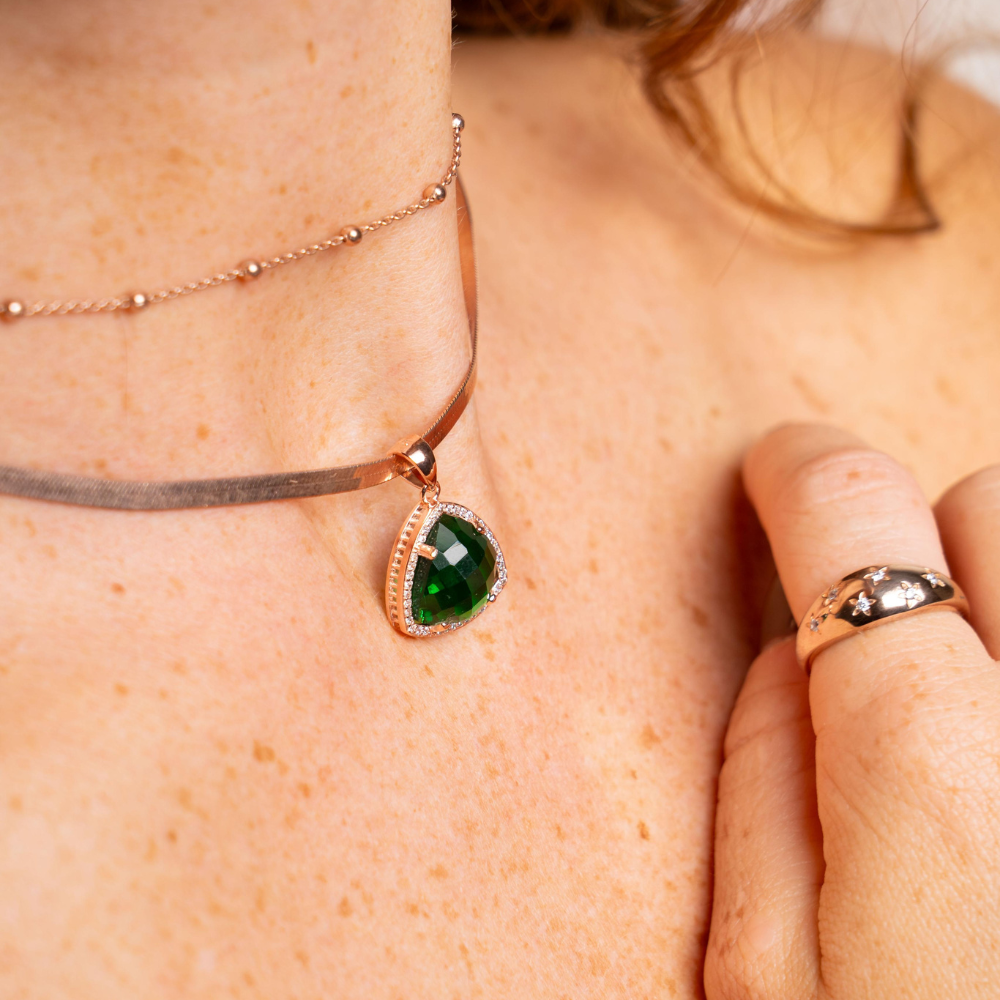 Collana Green Dream in Argento Rosè