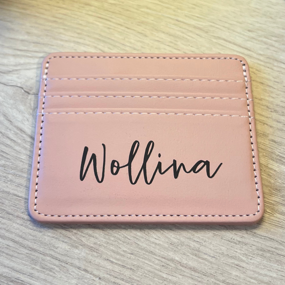 Portacarte Personalizzabile Rosa/Nero