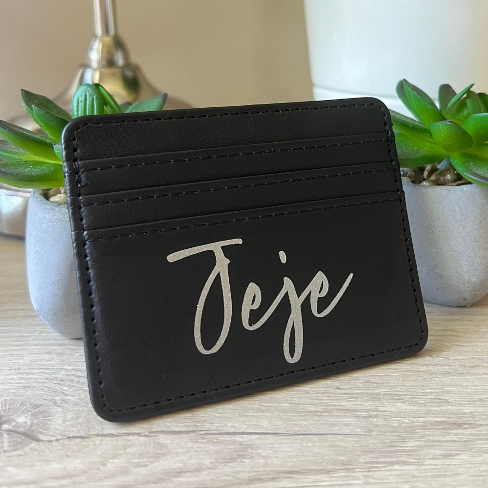 Portacarte Personalizzabile Rosa/Nero