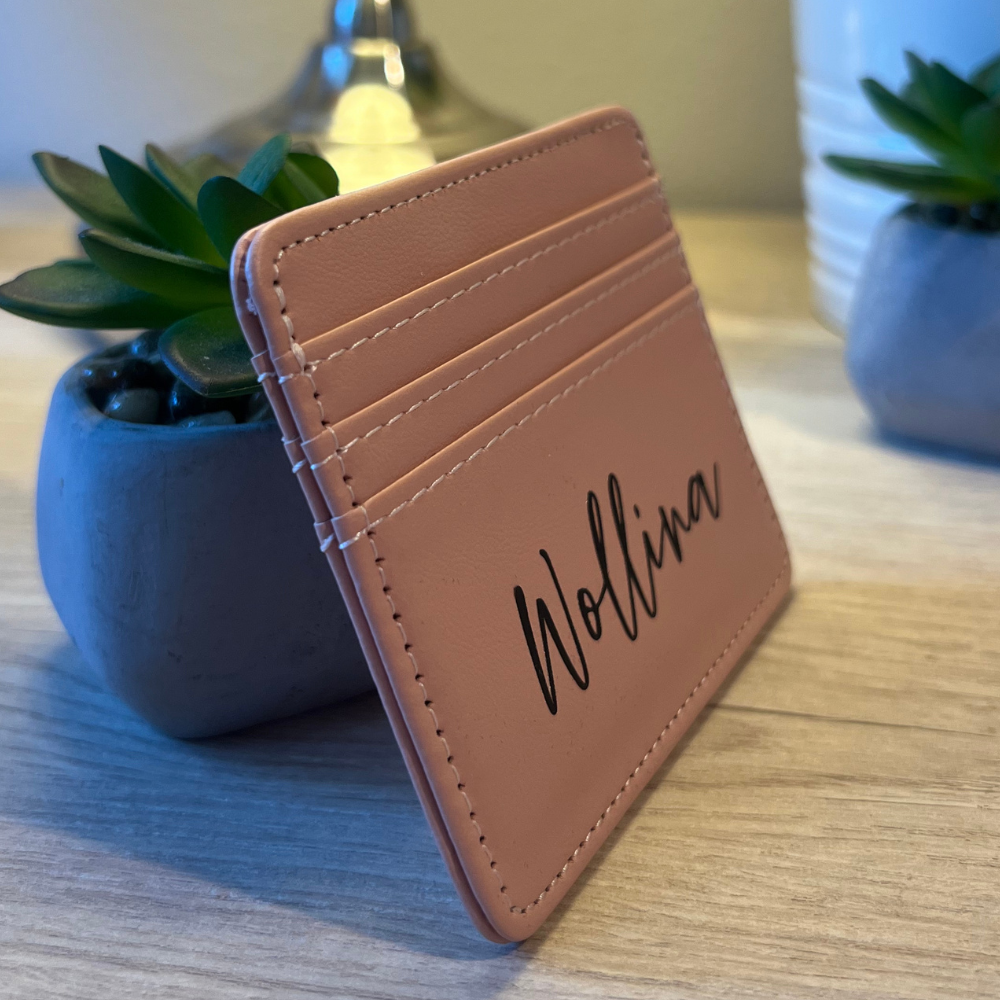 Portacarte Personalizzabile Rosa/Nero