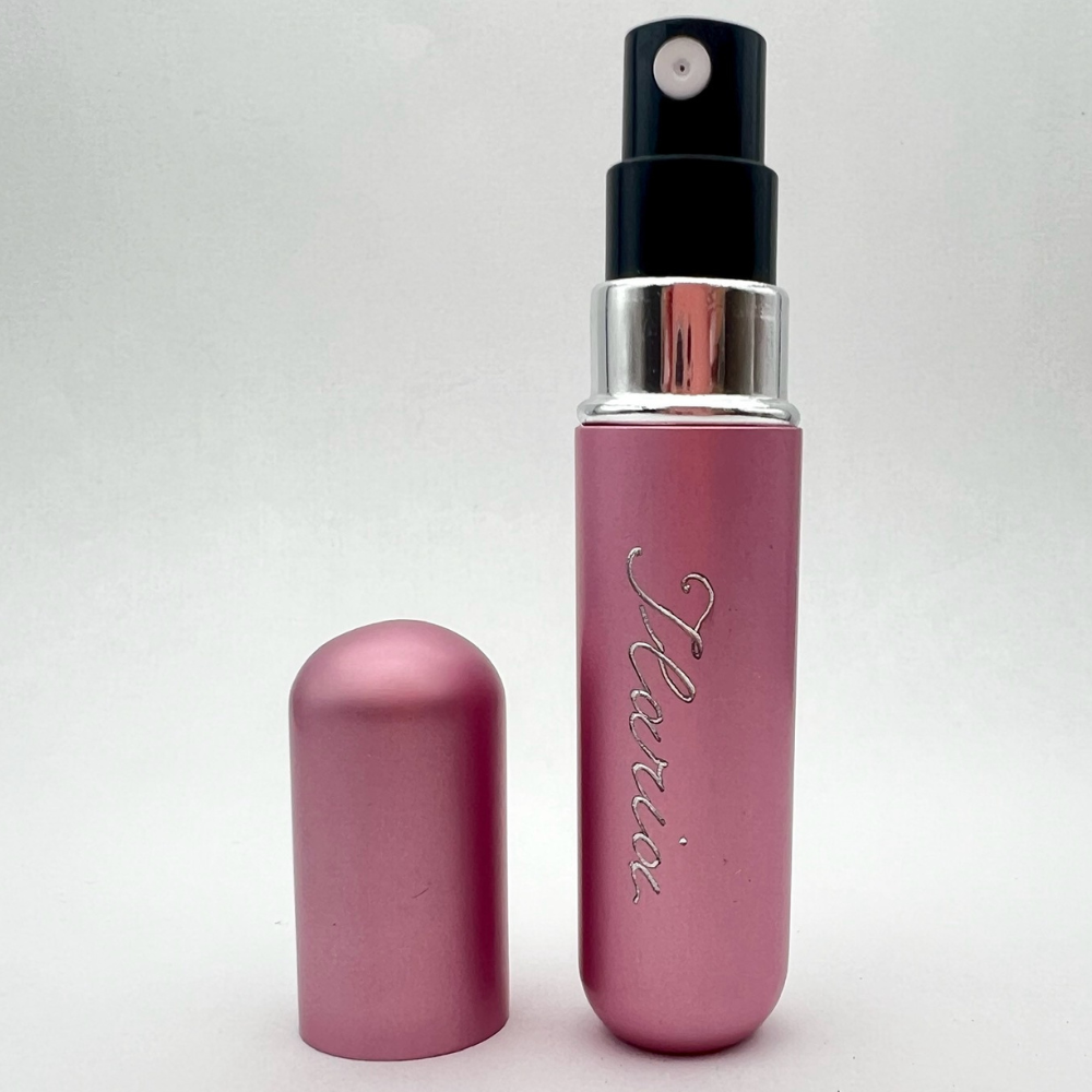 porta profumo personalizzabile con incisione nome ricaricabile travel size