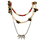 Set di Collane Tramonto d’Arancio in Acciaio Gold