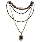 Set di Collane Orsetto dei Sogni  in Acciaio Gold