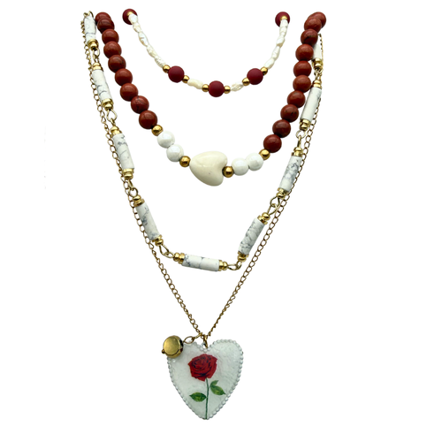 Set di Collane Anima Romantica  in Acciaio Gold