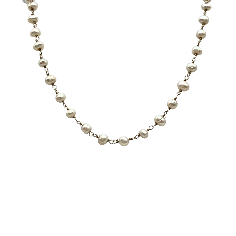 Collana Perle di Fiume Chiara in Argento Silver