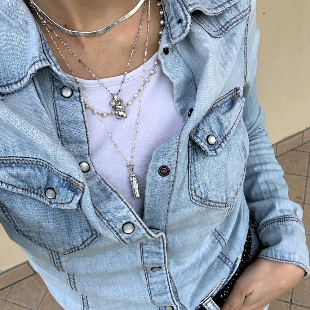 Collana Perle di Fiume Chiara in Argento Silver