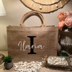 shopper in canapa borsa da mare personalizzabile