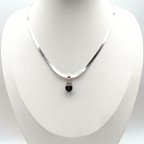 Collana Black Heart in Argento Silver