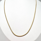 collana in acciaio gold micro snake piatta