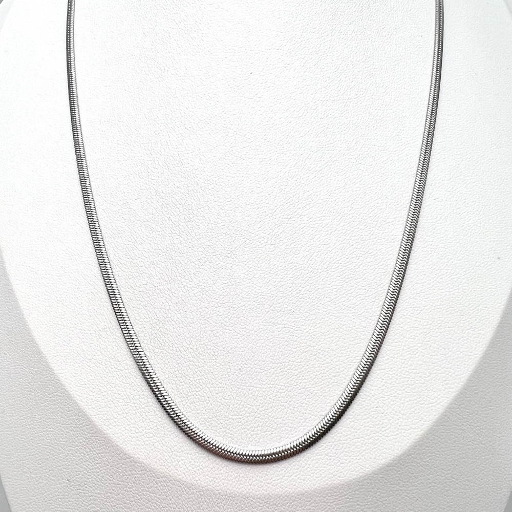 Collana Micro Snake in Acciaio Silver