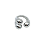 Anello Sfere Chunky in Acciaio Silver - WJ Gioielli
