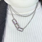 Geometric Chain in Acciaio Silver