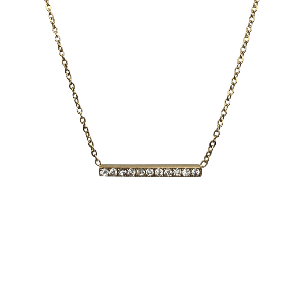 Collana Punto Luce Barretta in Acciaio Gold